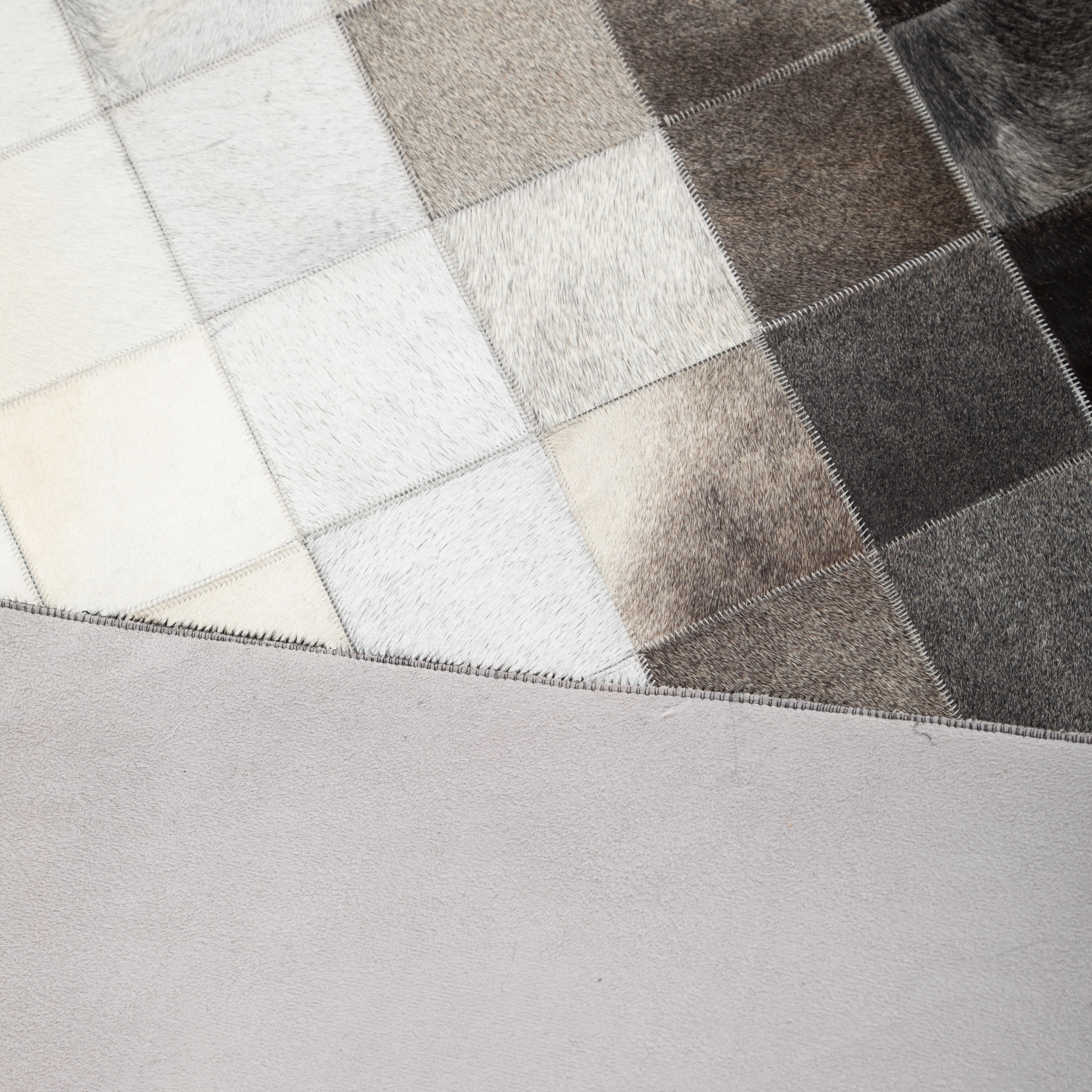 DIAMOND DERİ HALI GRİ SİYAH 160X230