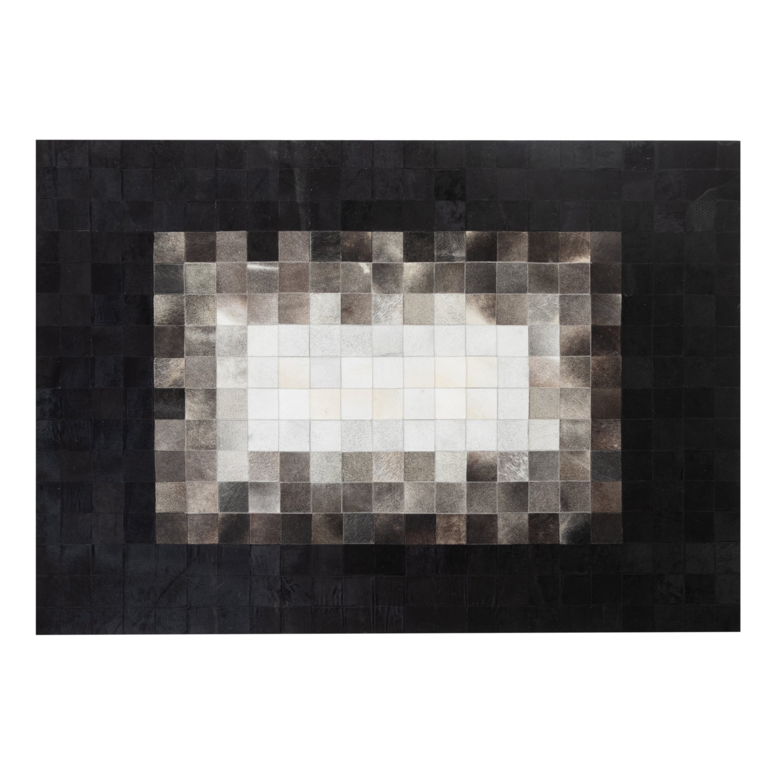 DIAMOND DERİ HALI GRİ SİYAH 160X230