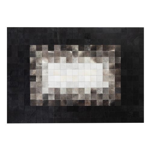  DIAMOND DERİ HALI GRİ SİYAH 160X230