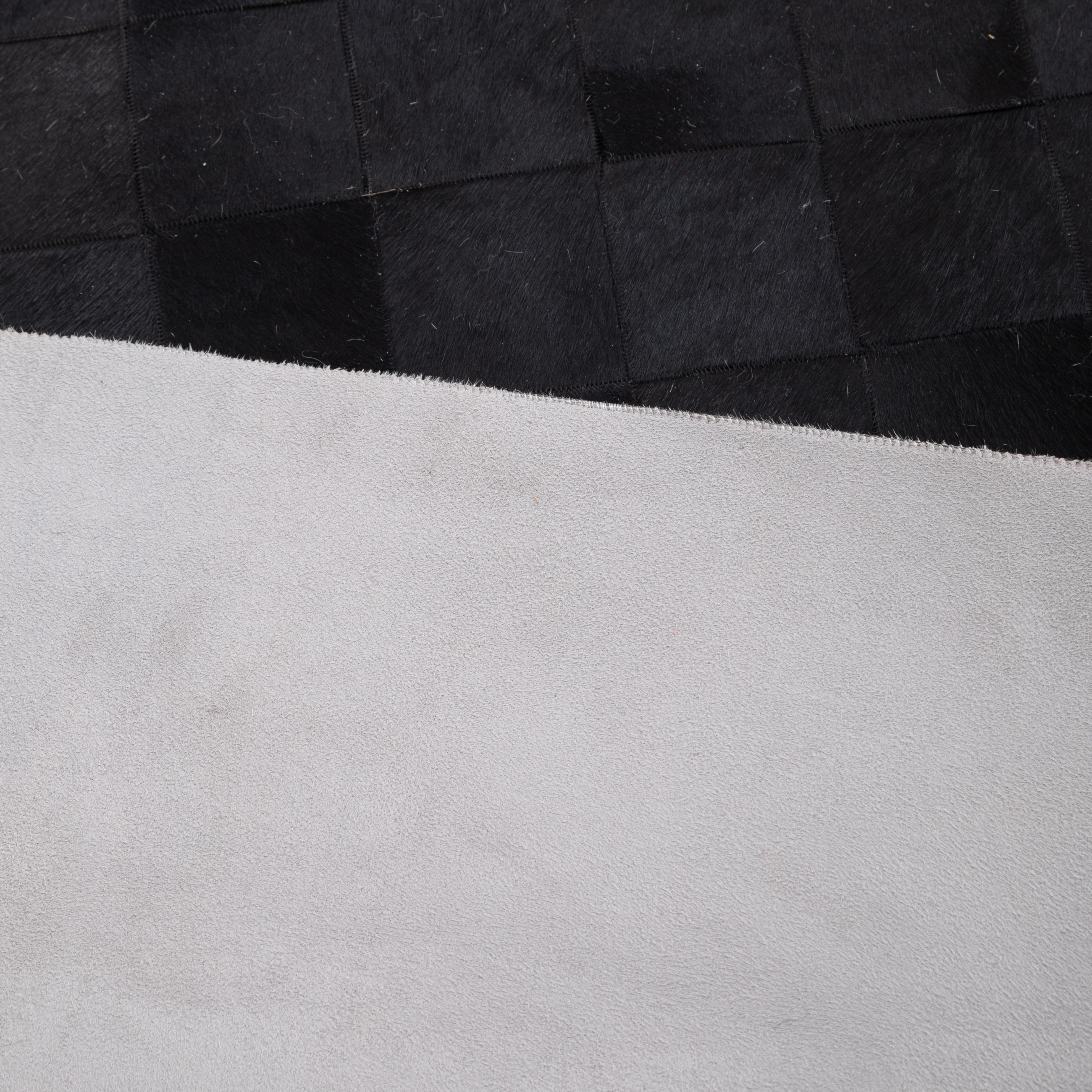 DIAMOND DERİ HALI SİYAH BEYAZ 160X230