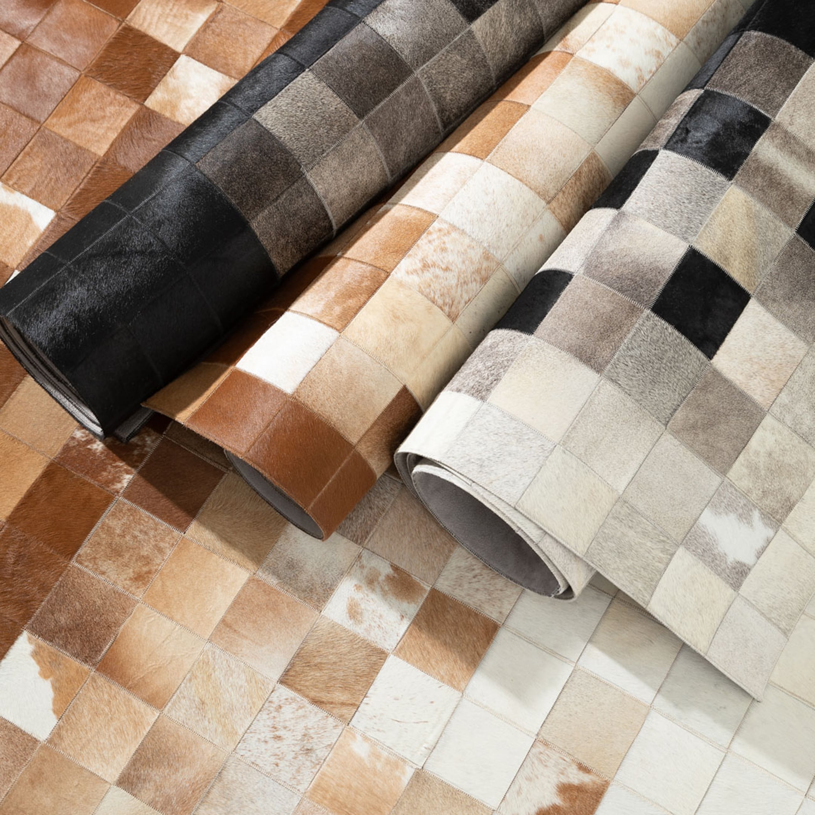 DIAMOND DERİ HALI GRİ SİYAH 160X230