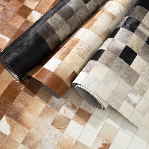  DIAMOND DERİ HALI GRİ SİYAH 160X230