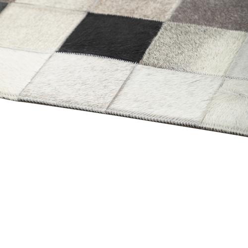  DIAMOND DERİ HALI SİYAH BEYAZ 160X230