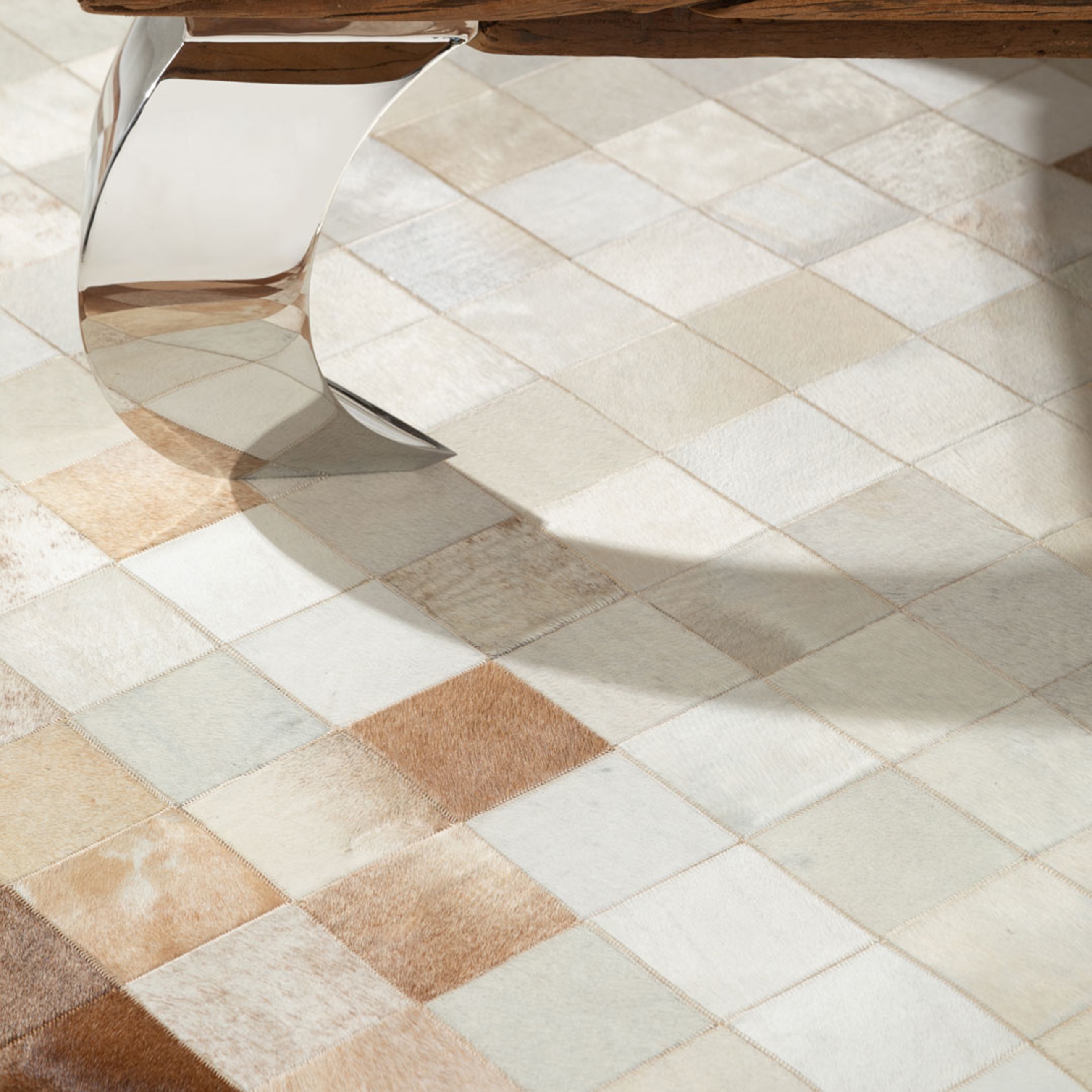 DIAMOND DERİ HALI EKRU BEJ 160X230