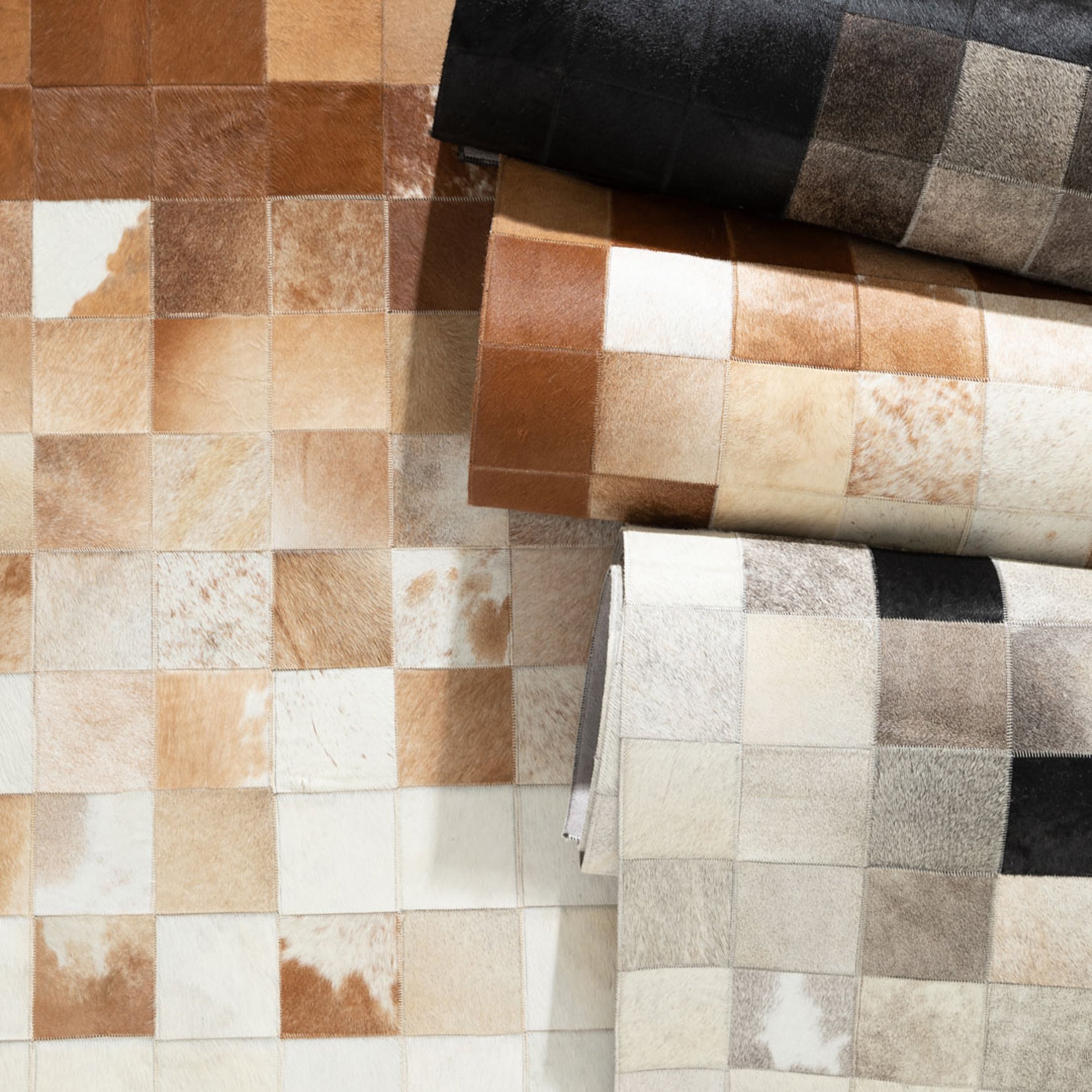 DIAMOND DERİ HALI GRİ SİYAH 160X230