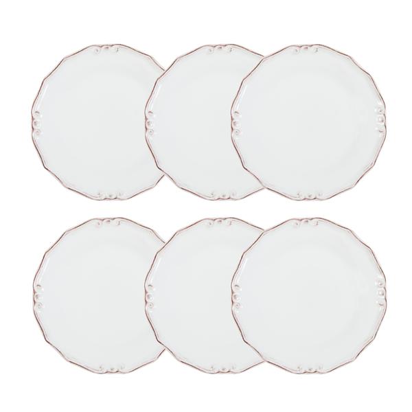 Mudo Home Ekru 6 Li Servis Tabağı Seti – 25 Cm