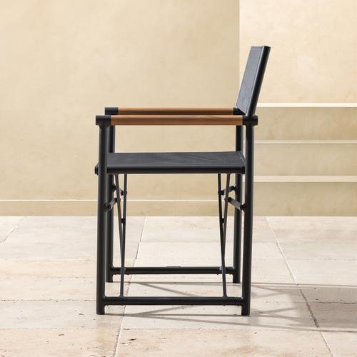  GUSTA TEAK  REJISOR SANDALYESİ SİYAH