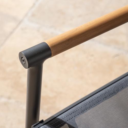  GUSTA TEAK  REJISOR SANDALYESİ SİYAH