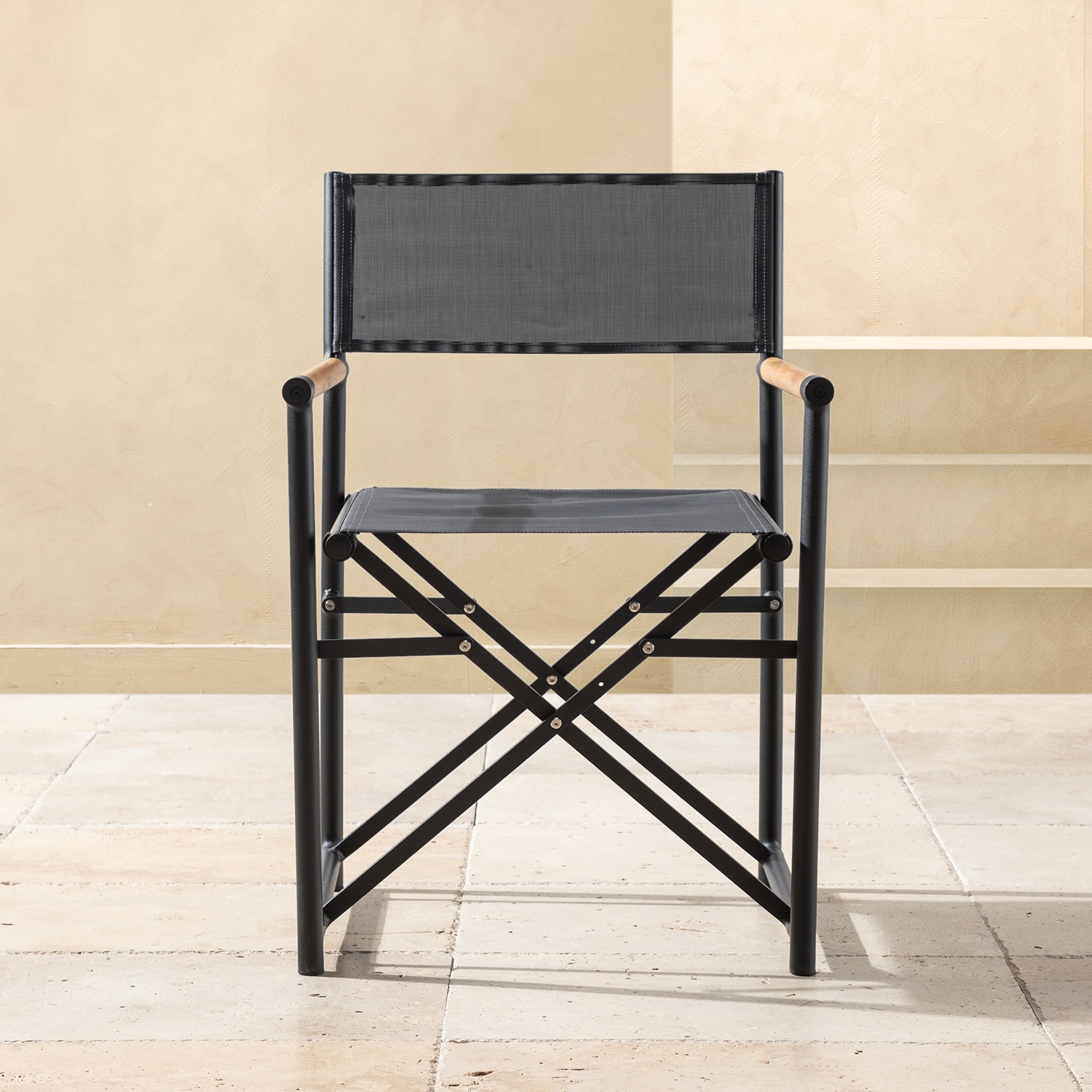 GUSTA TEAK  REJISOR SANDALYESİ SİYAH