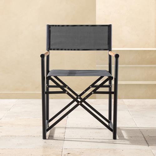  GUSTA TEAK  REJISOR SANDALYESİ SİYAH