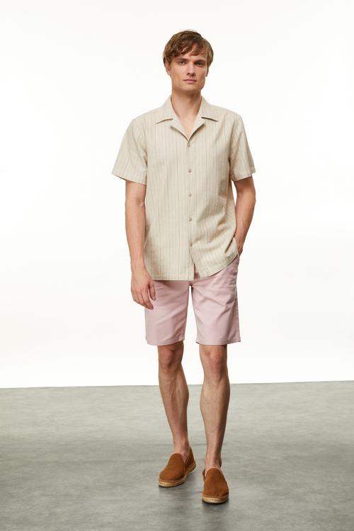  ÇİZGİLİ REGULAR FIT KISA KOLLU GÖMLEK