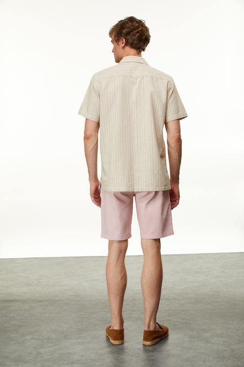  ÇİZGİLİ REGULAR FIT KISA KOLLU GÖMLEK