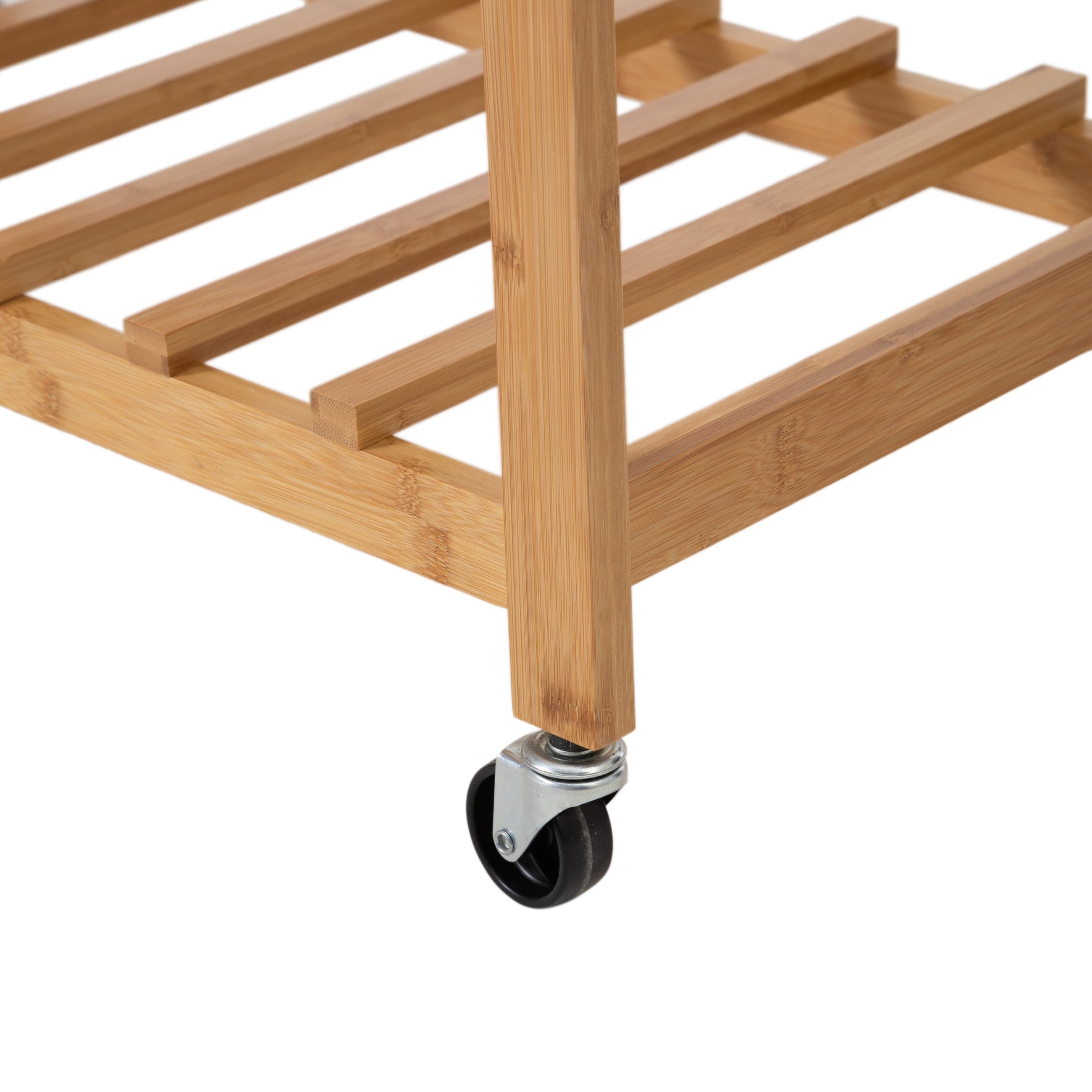 BOHO BAMBU ÇEKMECELİ&RAFLI SERVİS ARABASI