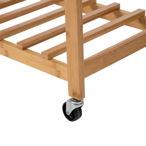  BOHO BAMBU ÇEKMECELİ&RAFLI SERVİS ARABASI