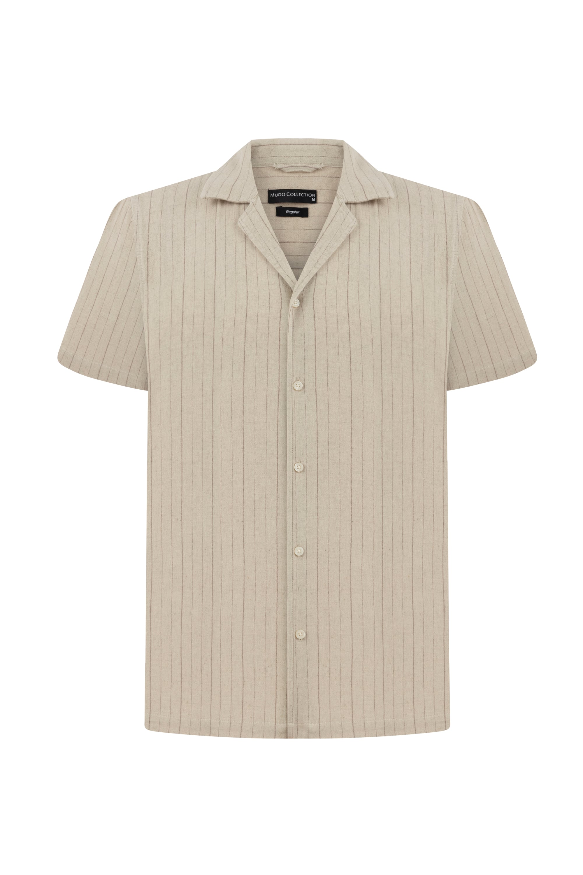 ÇİZGİLİ REGULAR FIT KISA KOLLU GÖMLEK