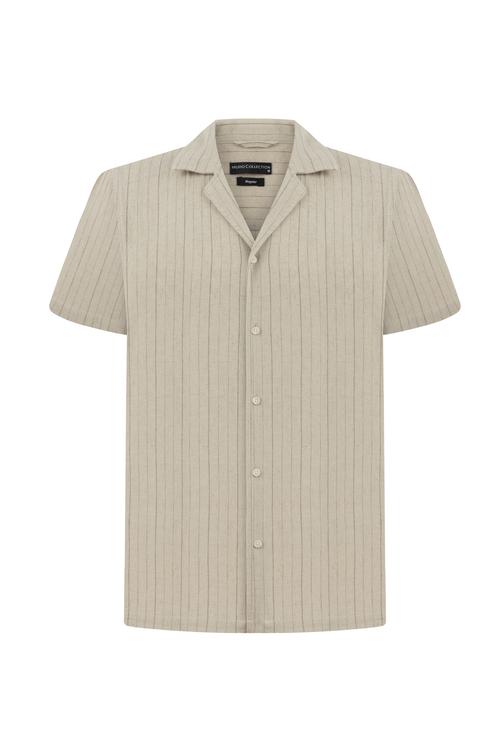  ÇİZGİLİ REGULAR FIT KISA KOLLU GÖMLEK