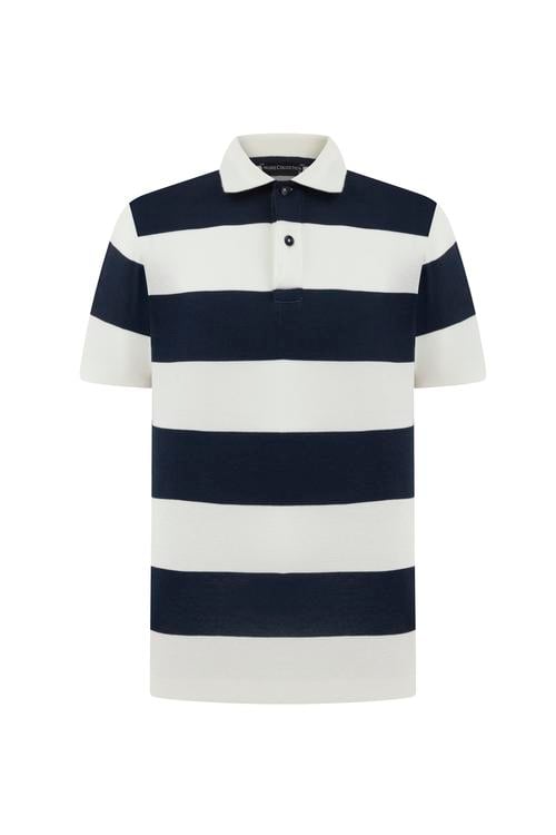  POLO YAKA ÇİZGİLİ T-SHIRT