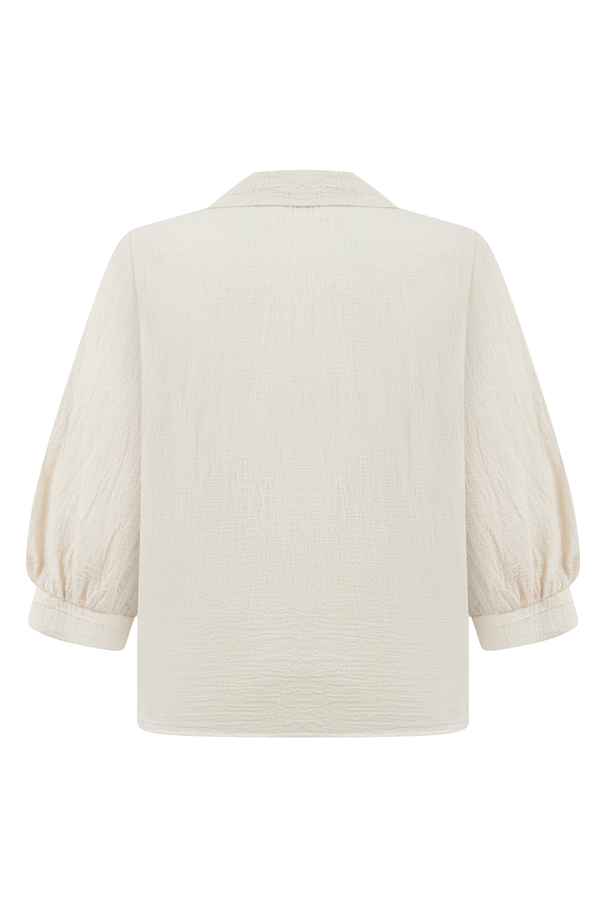 ŞİLE BEZİ - V YAKA UZUN KOLLU BLUZ