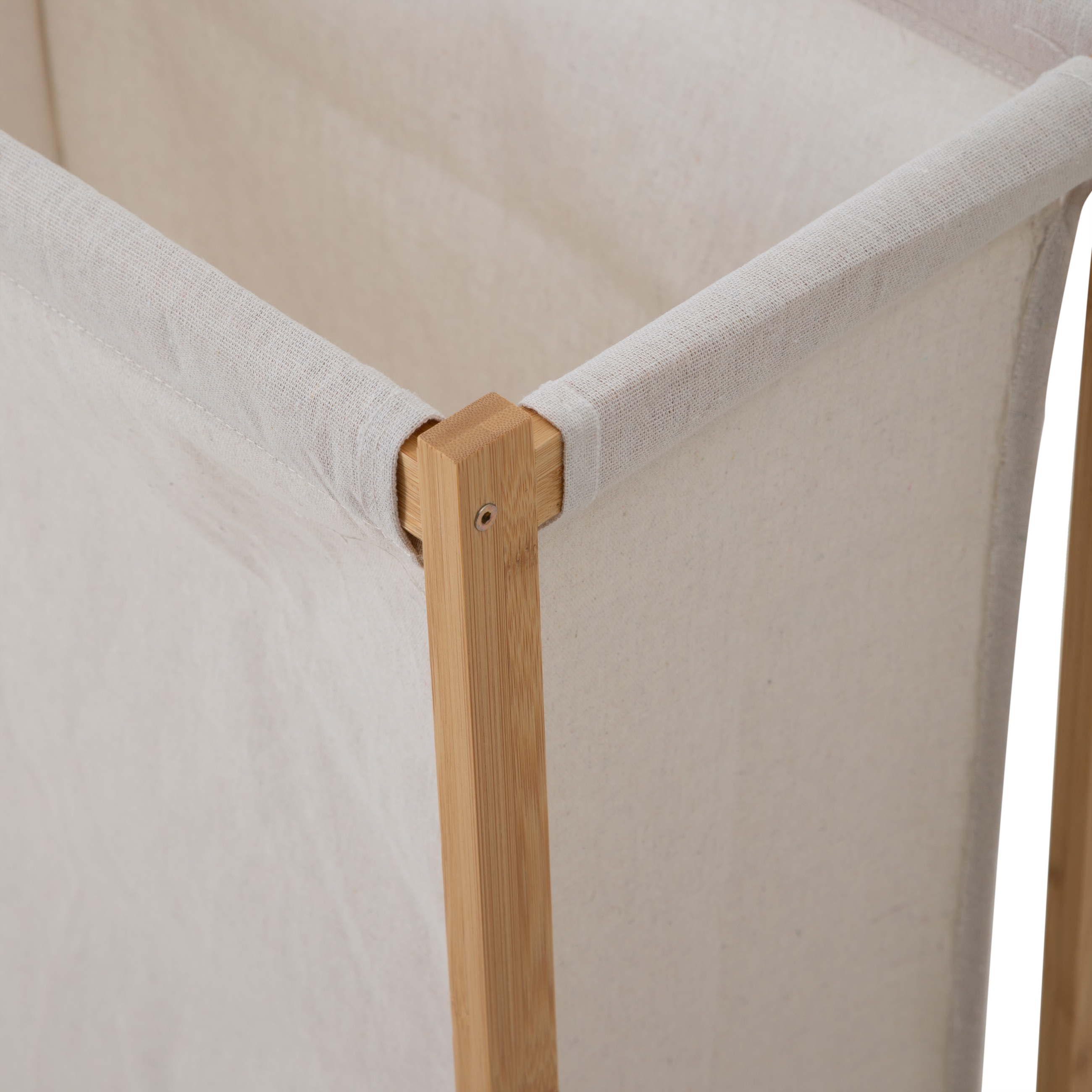 BOHO TEKERLEKLİ ÇAMAŞIR SEPETİ 55X28X80