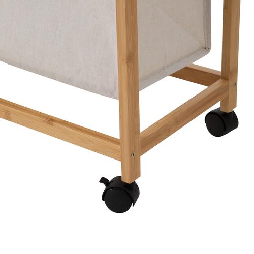  BOHO TEKERLEKLİ ÇAMAŞIR SEPETİ 55X28X80