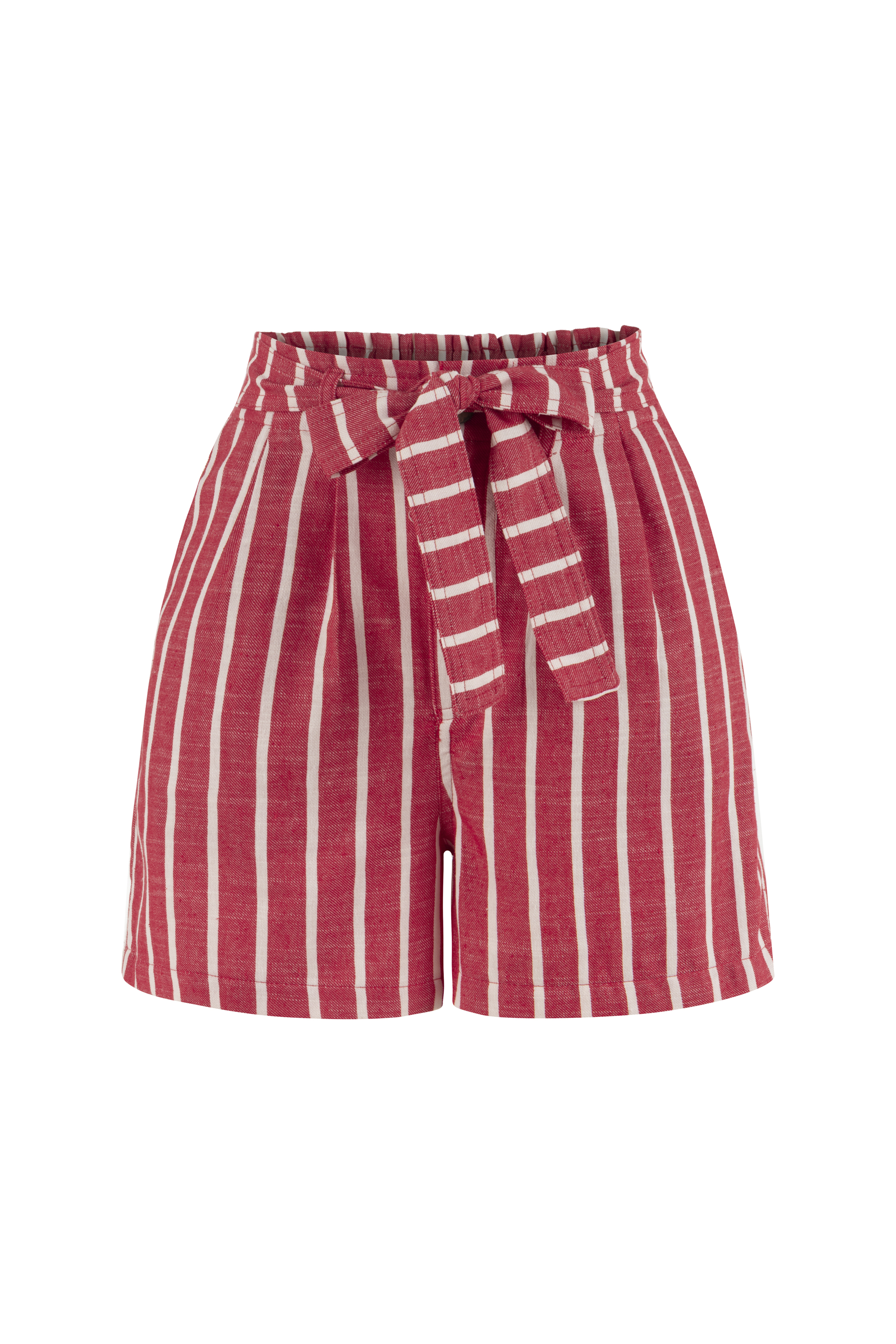 BAĞLAMALI ÇİZGİLİ ŞORT