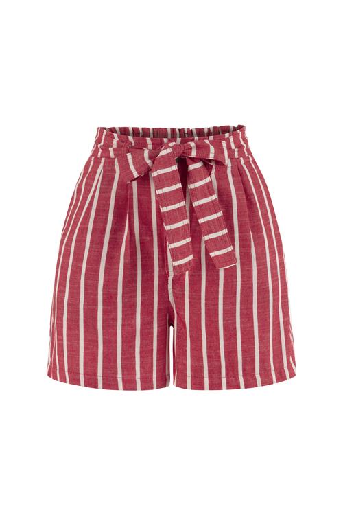  BAĞLAMALI ÇİZGİLİ ŞORT