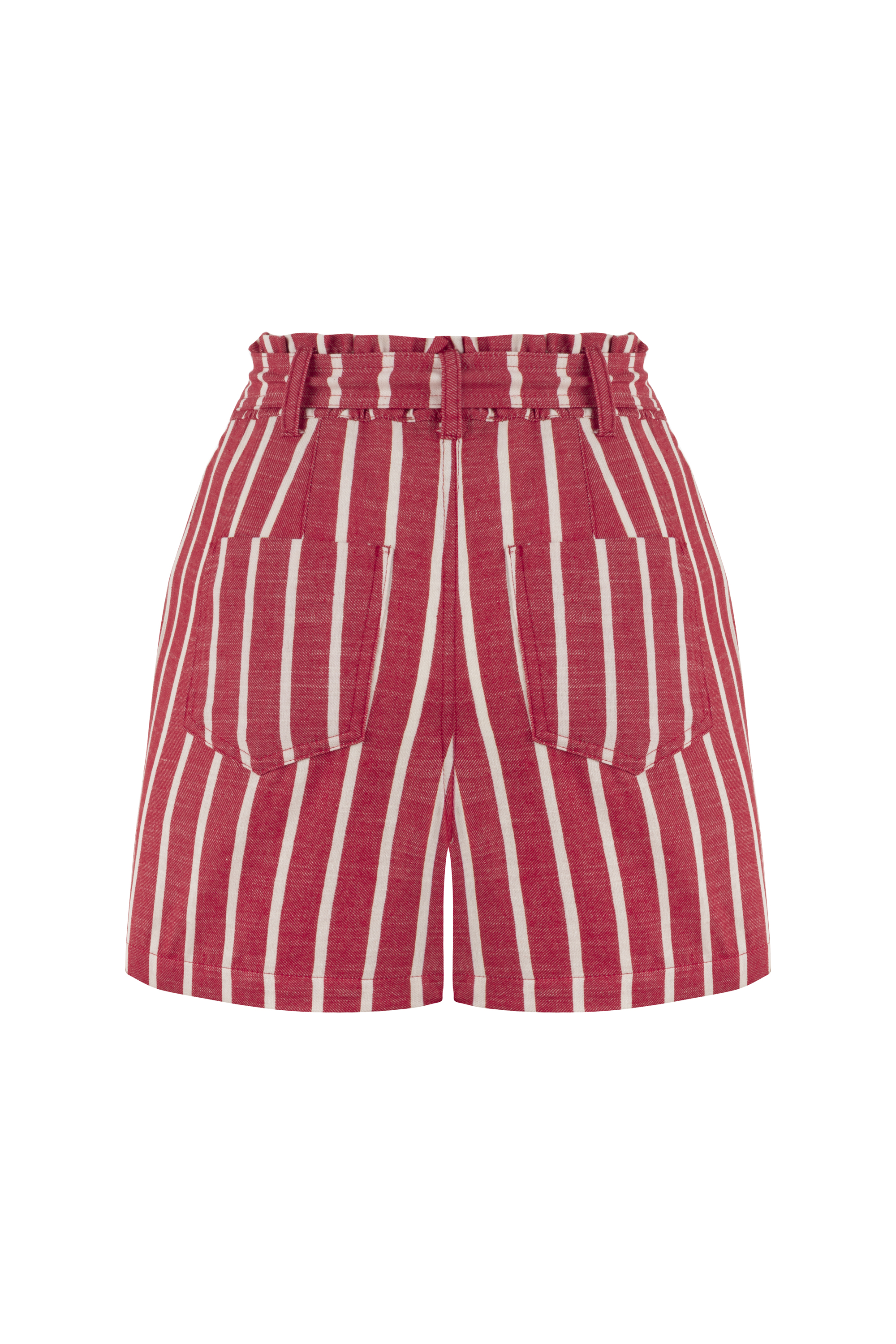 BAĞLAMALI ÇİZGİLİ ŞORT