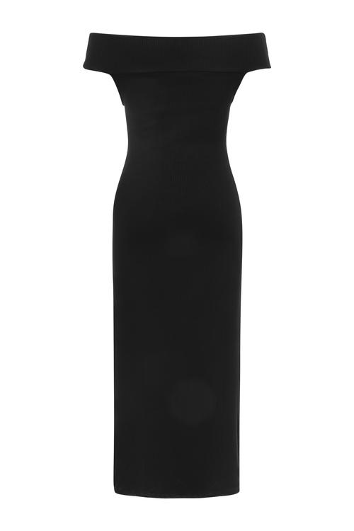  KAYIK YAKA MAXI ELBİSE