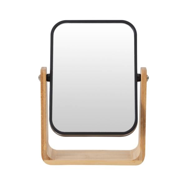 Mudo Home Boho Bambu Büyüteçli Ayna Siyah 16X5,8X21,8