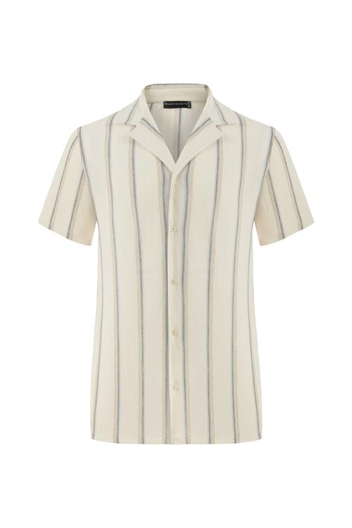  ÇİZGİLİ KISA KOLLU GÖMLEK