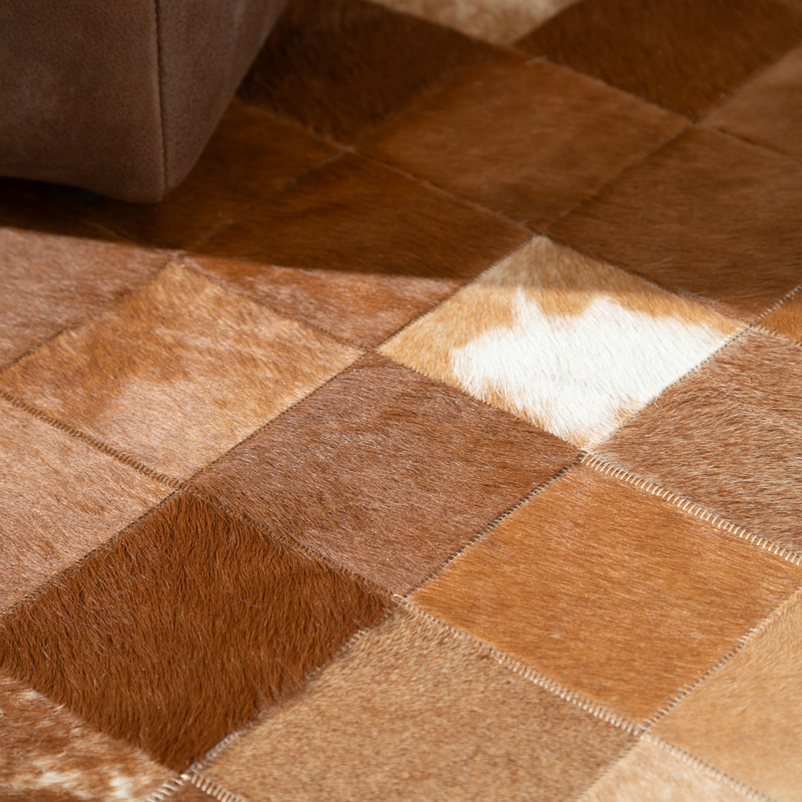 DIAMOND DERİ HALI EKRU KAHVE 160X230