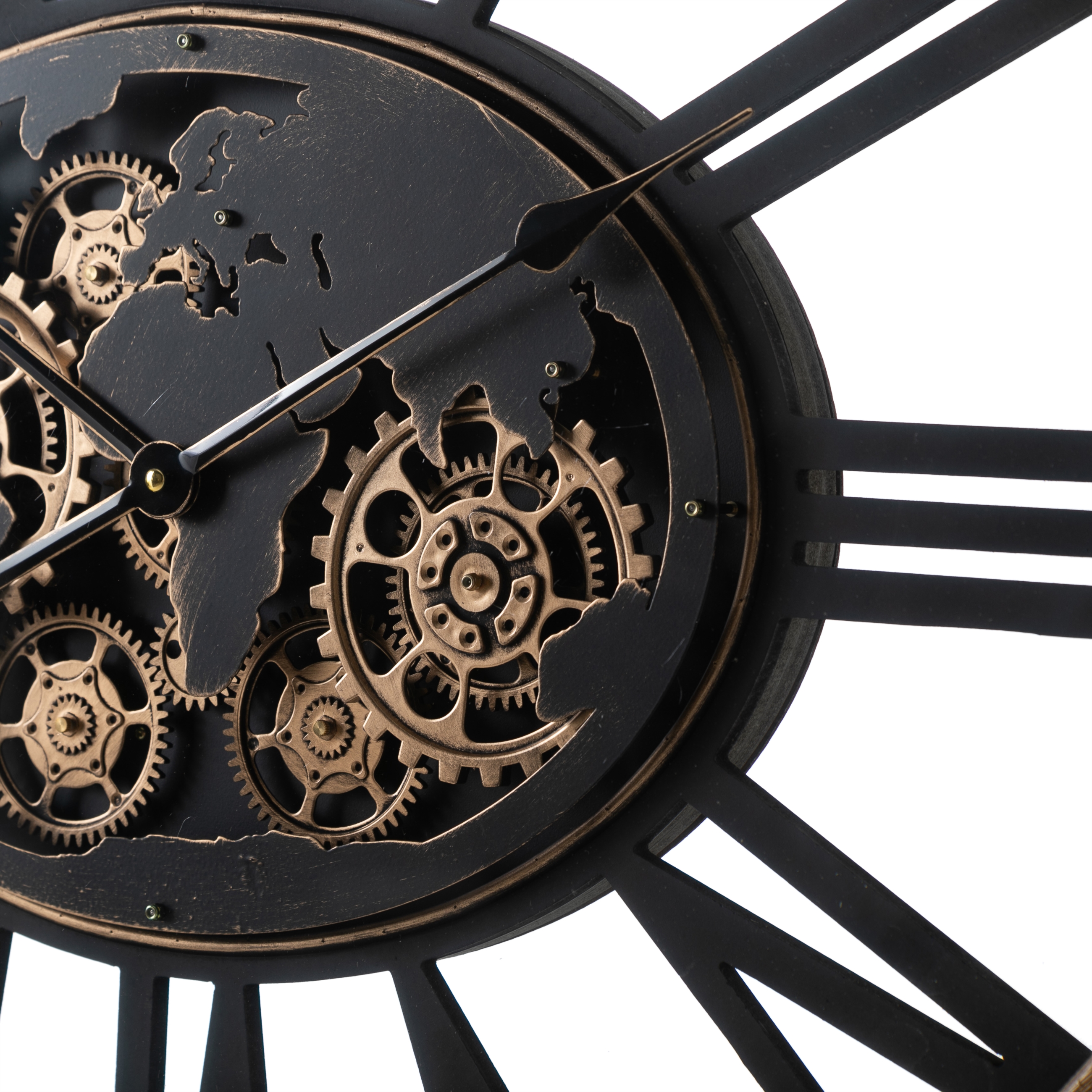 BROWN ÇARKLI DUVAR SAATİ 87X67X8CM