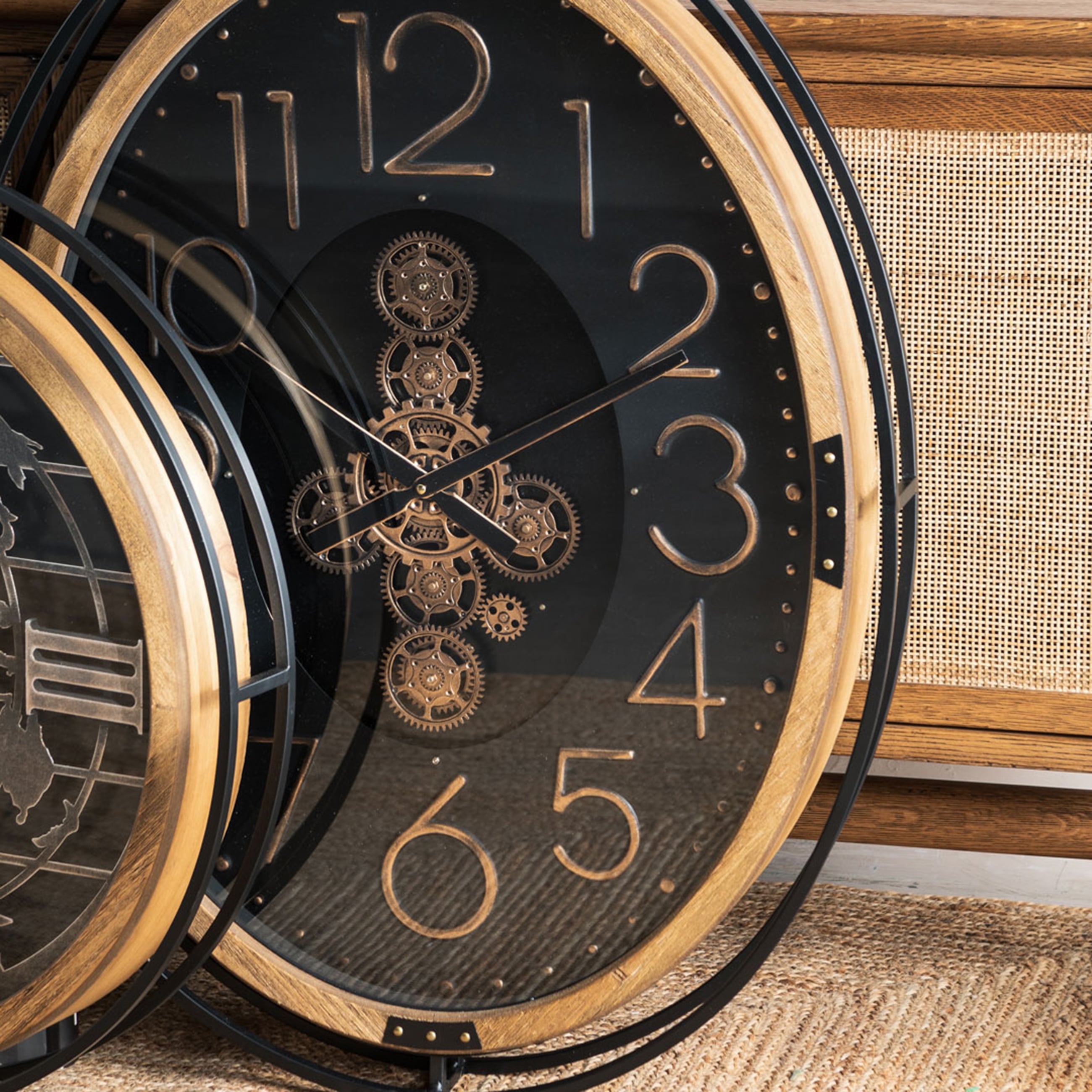 STOKHOLM ÇARKLI DUVAR SAATİ 102X67X8CM