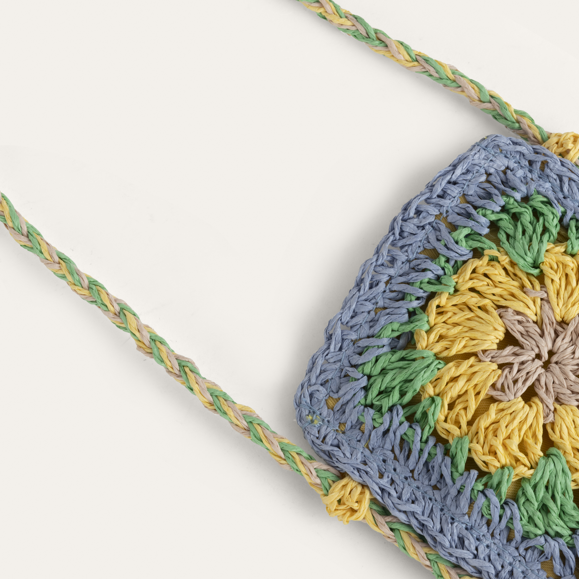 HASIR ÇİÇEKLİ OMUZ ÇANTASI