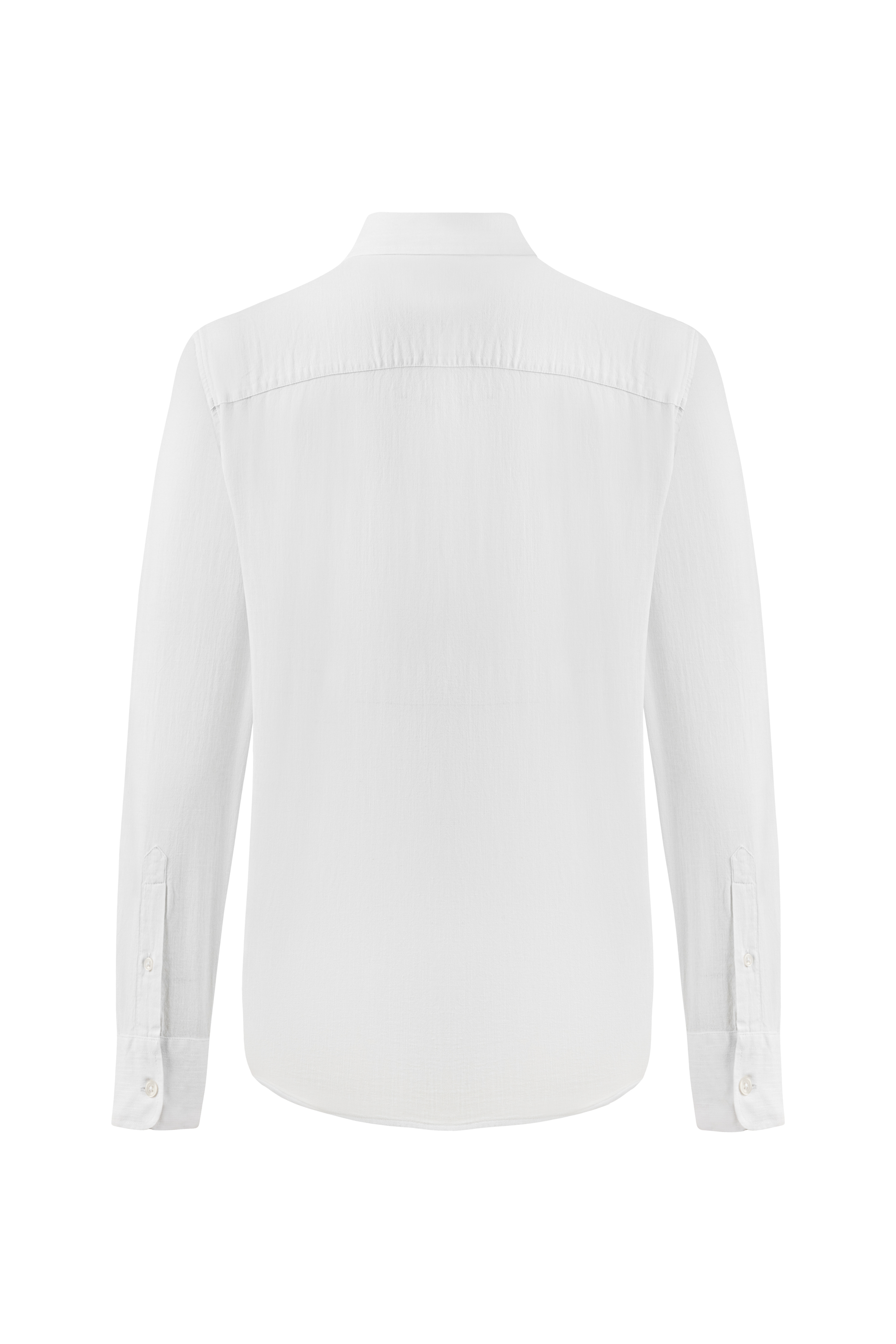 KETEN KARIŞIMLI CASUAL UZUN KOL GÖMLEK