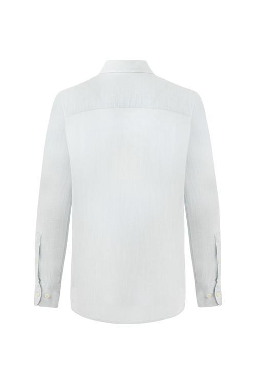  KETEN KARIŞIMLI CASUAL UZUN KOL GÖMLEK