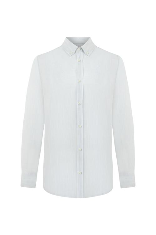  KETEN KARIŞIMLI CASUAL UZUN KOL GÖMLEK