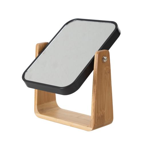 BOHO BAMBU BÜYÜTEÇLİ AYNA SİYAH 16X5,8X21,8