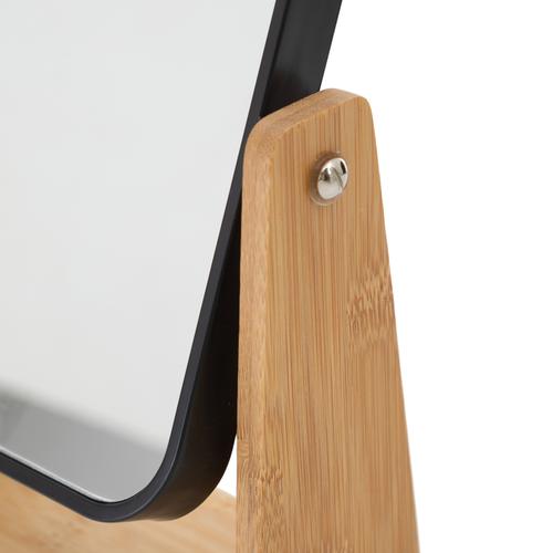  BOHO BAMBU BÜYÜTEÇLİ AYNA SİYAH 16X5,8X21,8