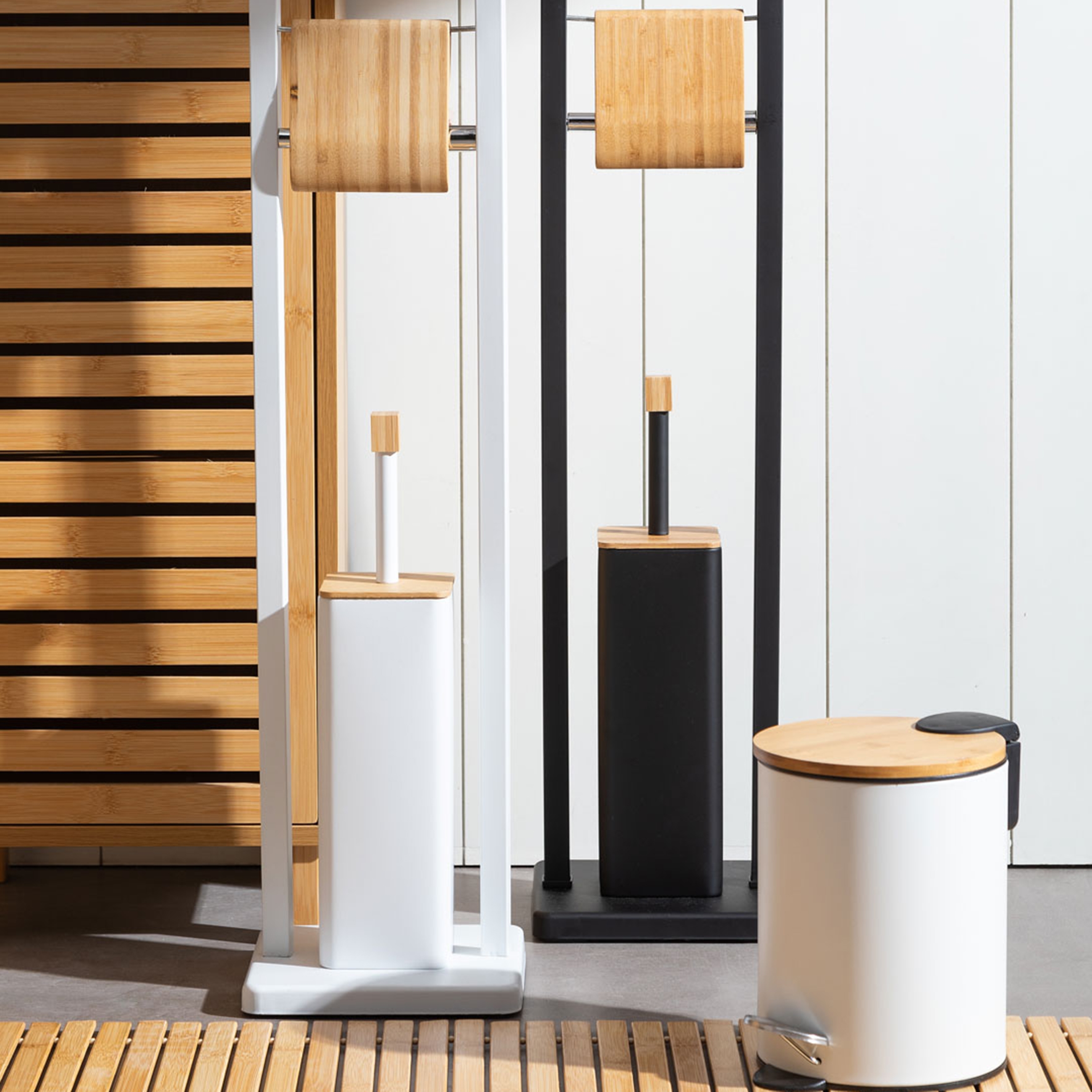 BOHO TUVALET FIRÇALIK&KAĞITLIK BEYAZ 20X20X80