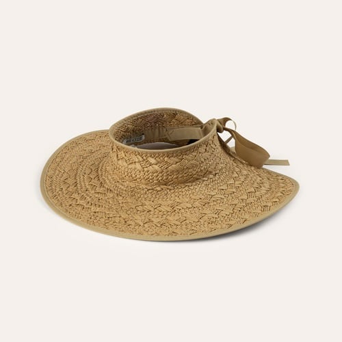  KURDELE BAĞLAMALI HASIR VİZÖR ŞAPKA