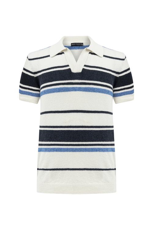  ÇİZGİLİ POLO YAKA TRİKO T-SHIRT