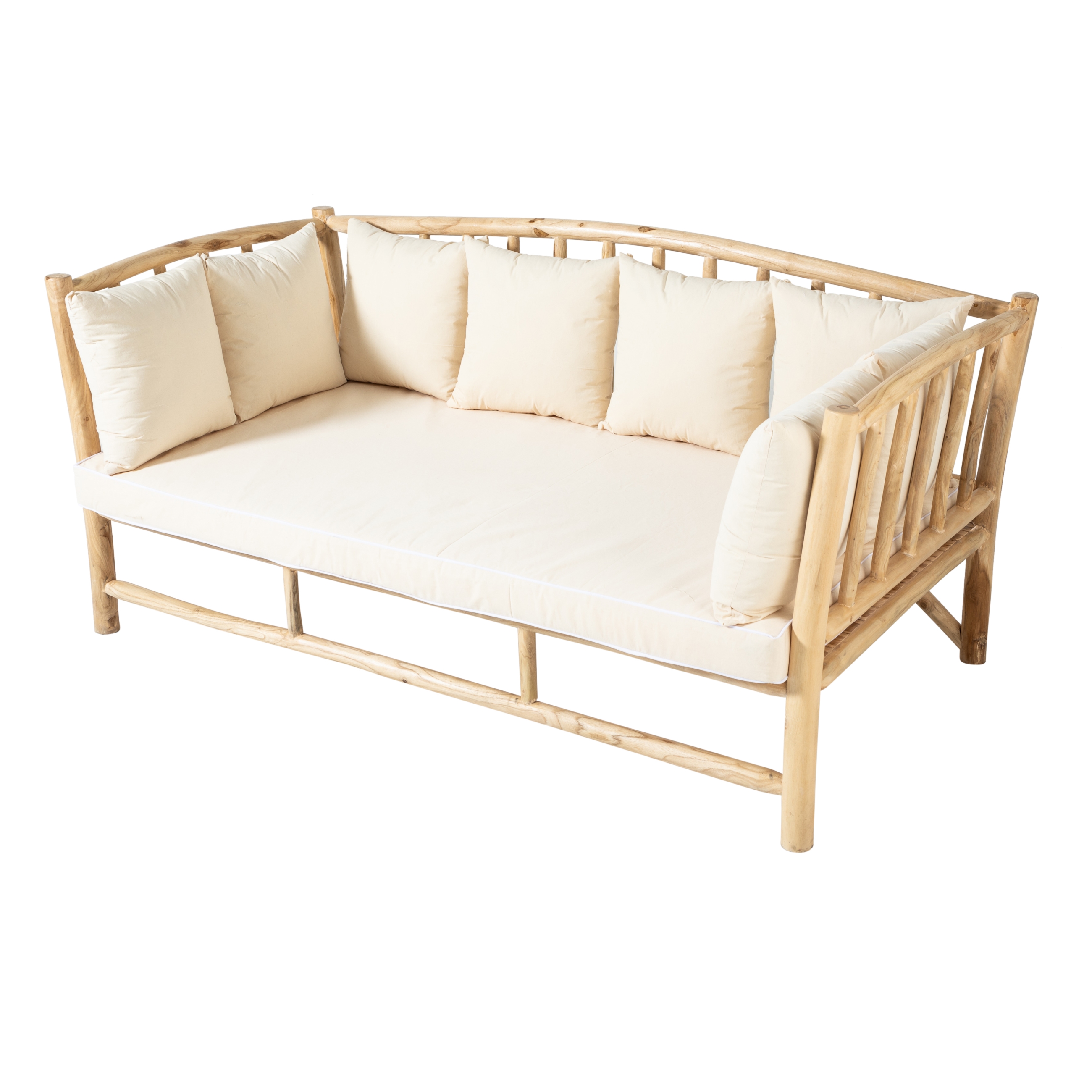 HAITI TİK AĞACI İKİLİ KOLTUK