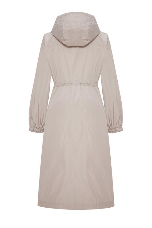  BELİ BAĞLAMALI KAPÜŞONLU UZUN YAĞMURLUK
