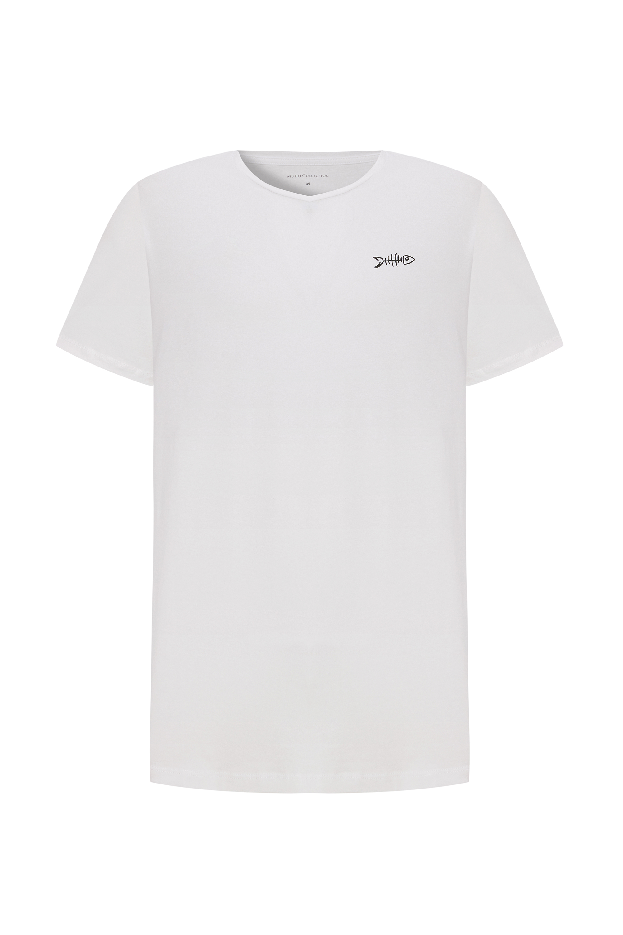 BİSİKLET YAKA BASKILI T-SHIRT