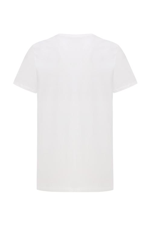  BİSİKLET YAKA BASKILI T-SHIRT