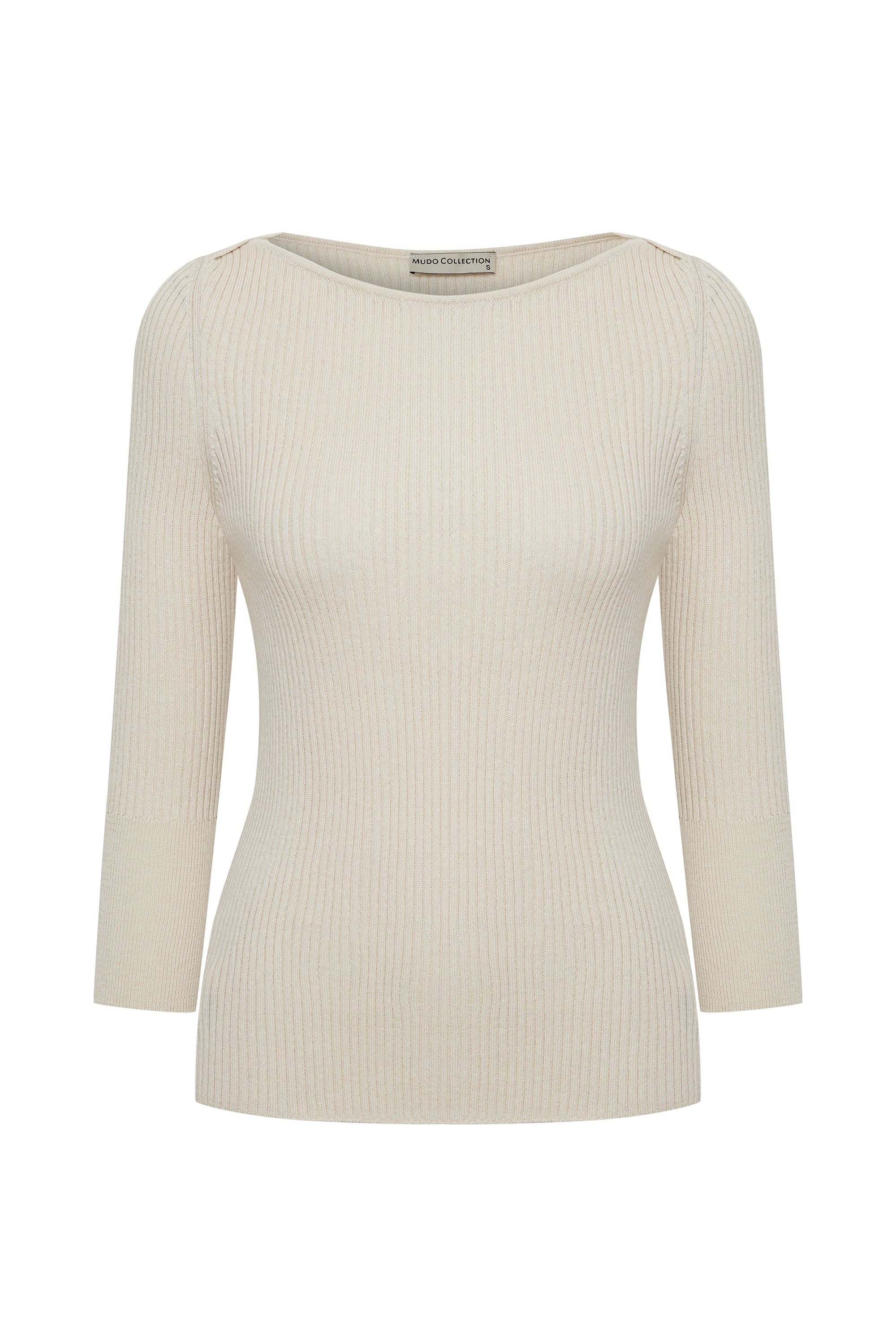 KAYIK YAKA FİTİLLİ 3/4 KOL KAZAK