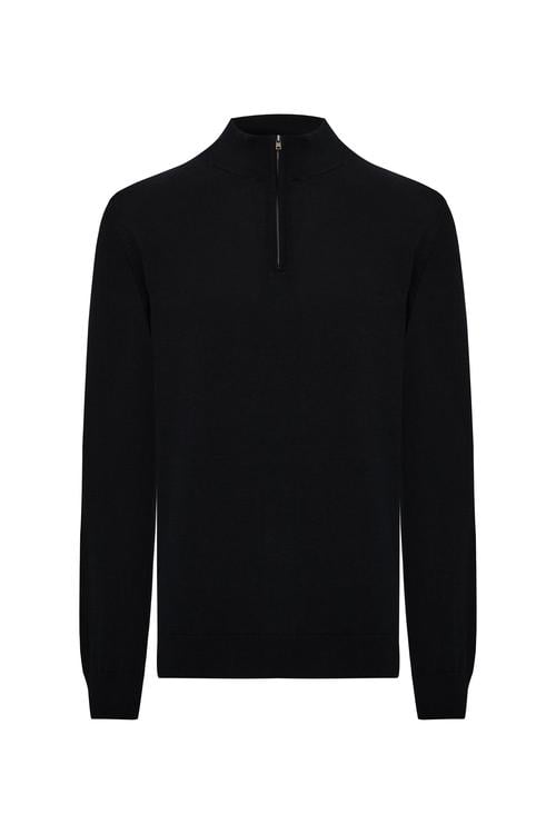 DİK YAKA UZUN KOLLU KAZAK