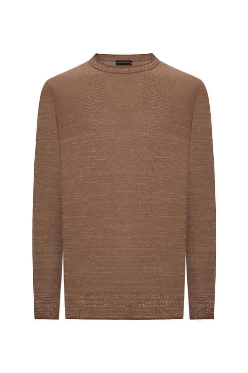 BİSİKLET YAKA MULİNELİ UZUN KOLLU KAZAK