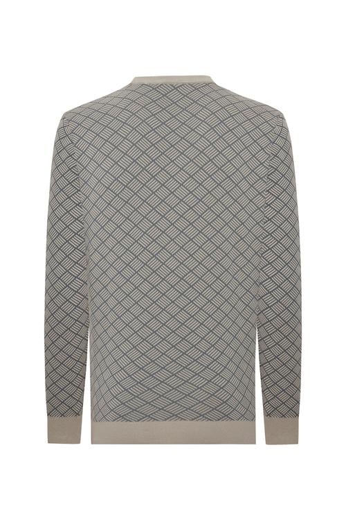  BİSİKLET YAKA JAKARLI UZUN KOLLU KAZAK